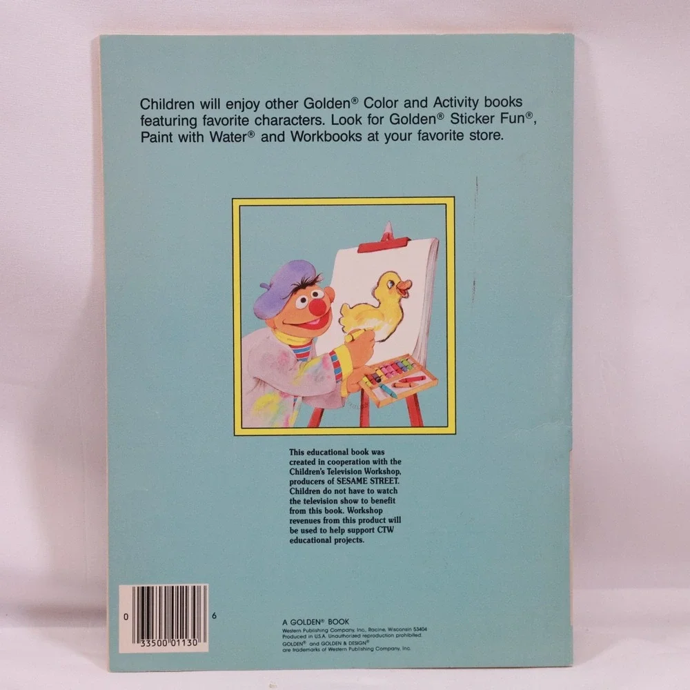 Vintage 1980s Sesame Street Coloring Books‎ Lot of 3 Big Bird Cookie Monster-NEW